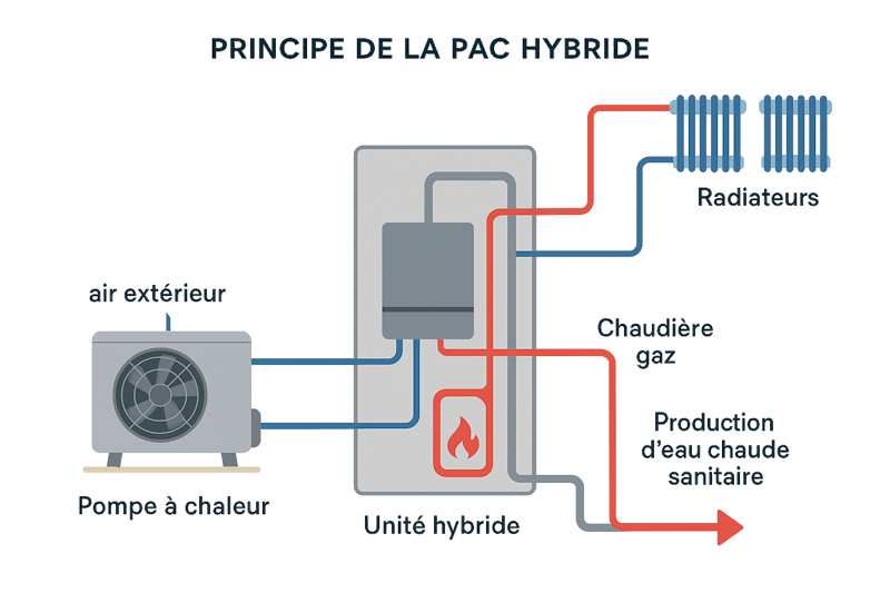 PAC Hybride principe de fonctionnement